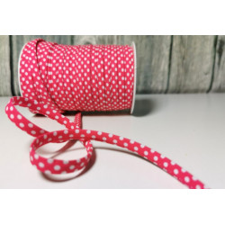 Spaghetti Band Kordel 7mm Polka Dots Pünkchten pink